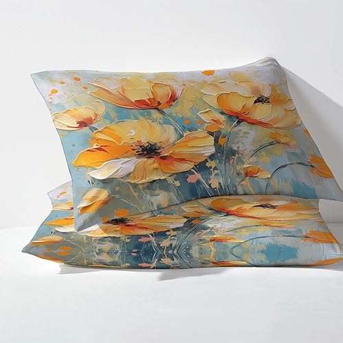 Miniatura 3 de Sábanas de amapola Split King para cama ajustable, sábanas florales, sábanas estampadas y juego de 5 piezas, microfibra suave con bolsillo profundo,