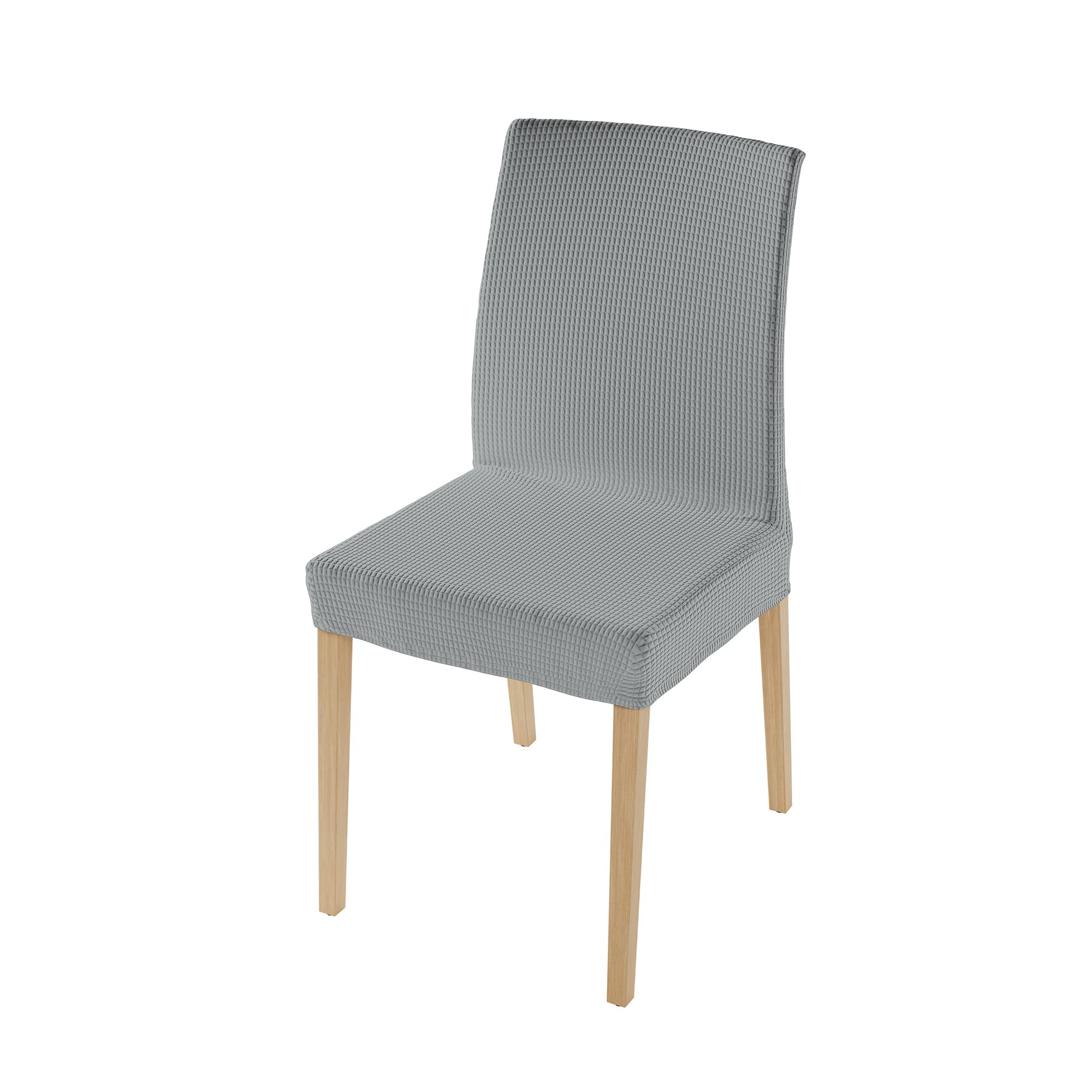 MB HOME BASIC Chaircover Set “Leslie”, Light Grey, Standard size