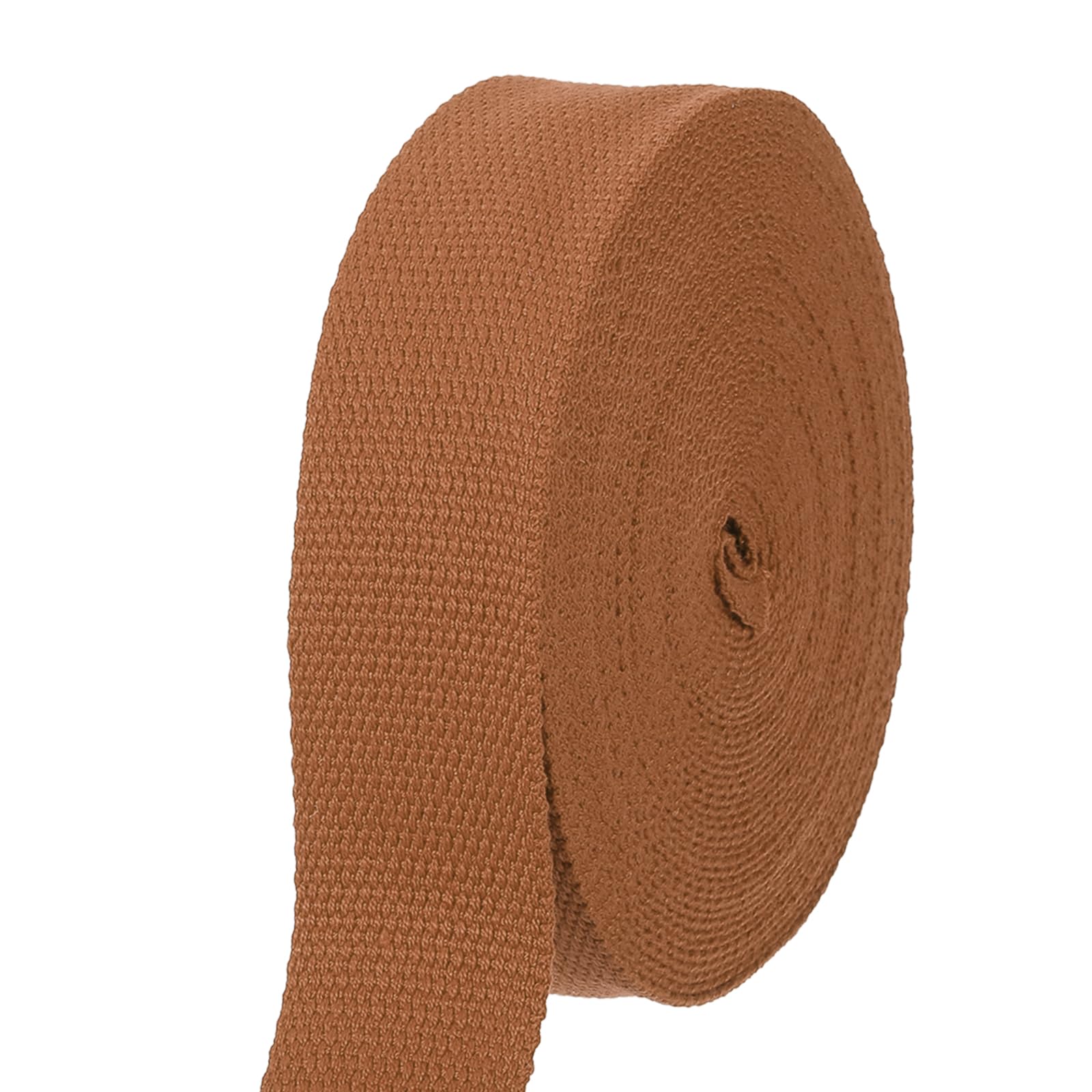 sourcing map Cotton Webbing 1.5 Inch 11 Yard Polyester Cotton Weave Webbing Strap Twill Tape Ribbon for Arts and Crafts Webbing Tote Bag Handles Cloth Belt Making Outdoor Supplies, Brown