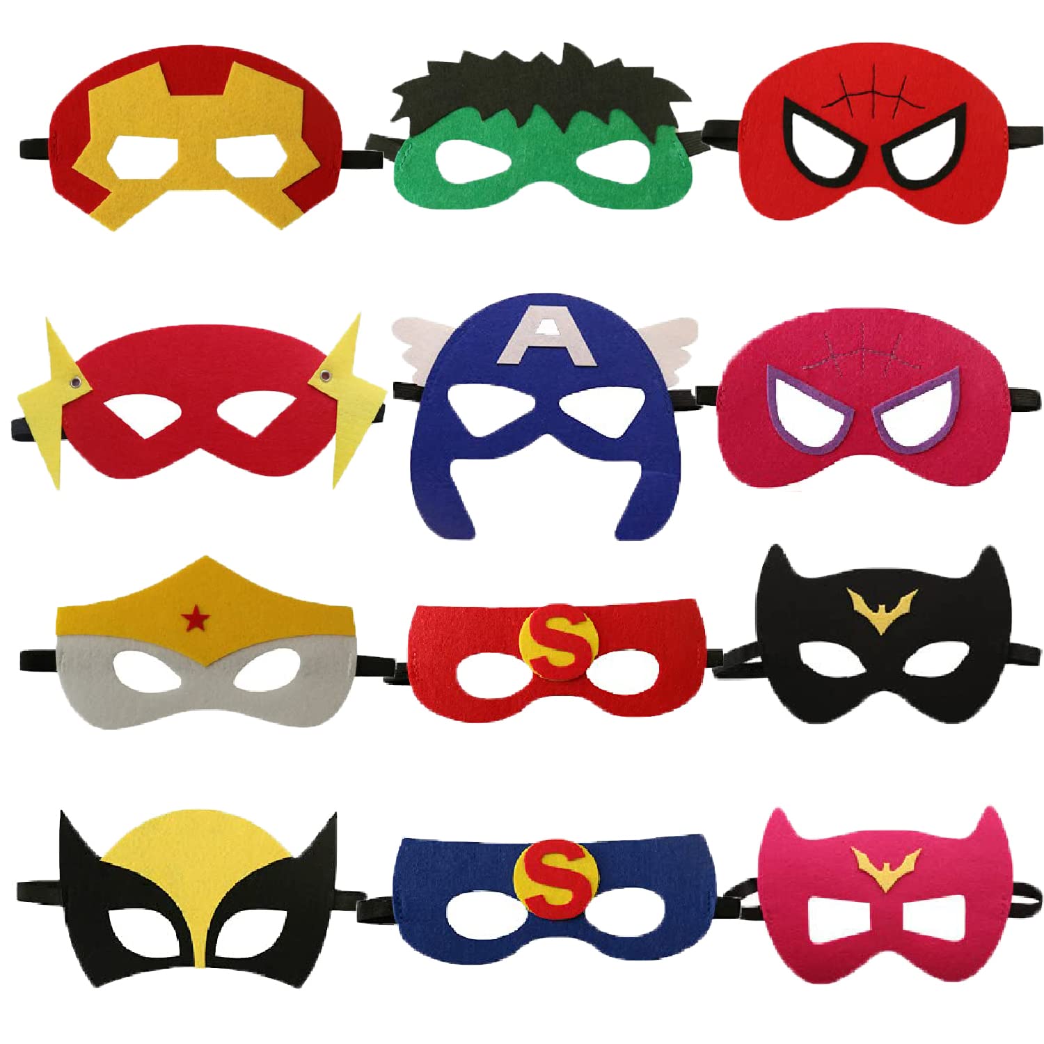 Superhero Masks Party Favors for Kid Birthday Party Decoration Super Hero Cosplay Costumes Dress Up Party Favors Supplies for Children Mask
