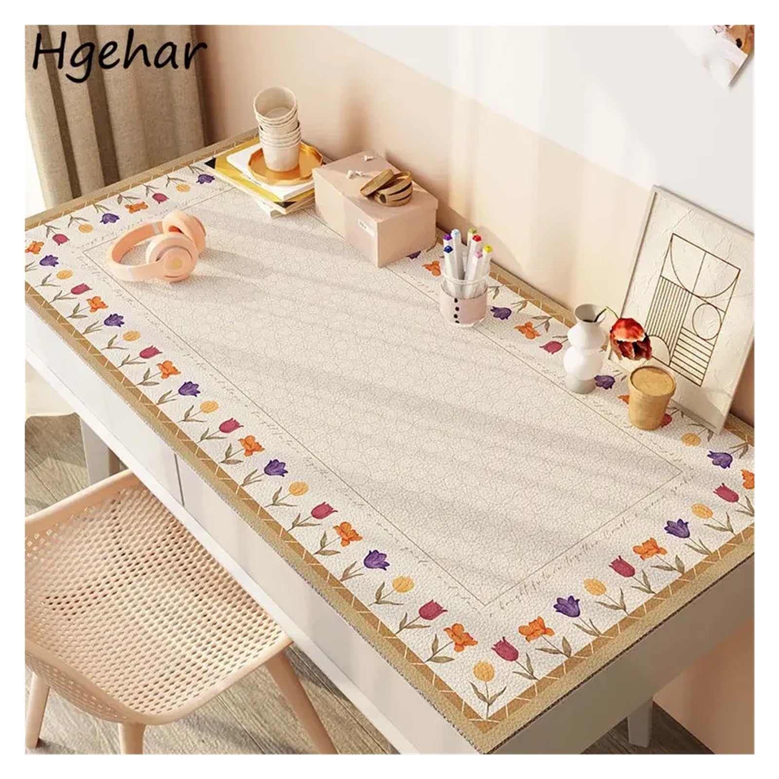 Leder-Schreibtischunterlage Tischdecke for Esstische, Schreibtische, staubdicht, wasserdicht, rutschfest, for Schüler, for Schreiben, Kaminsims(Color 1,60x130cm)