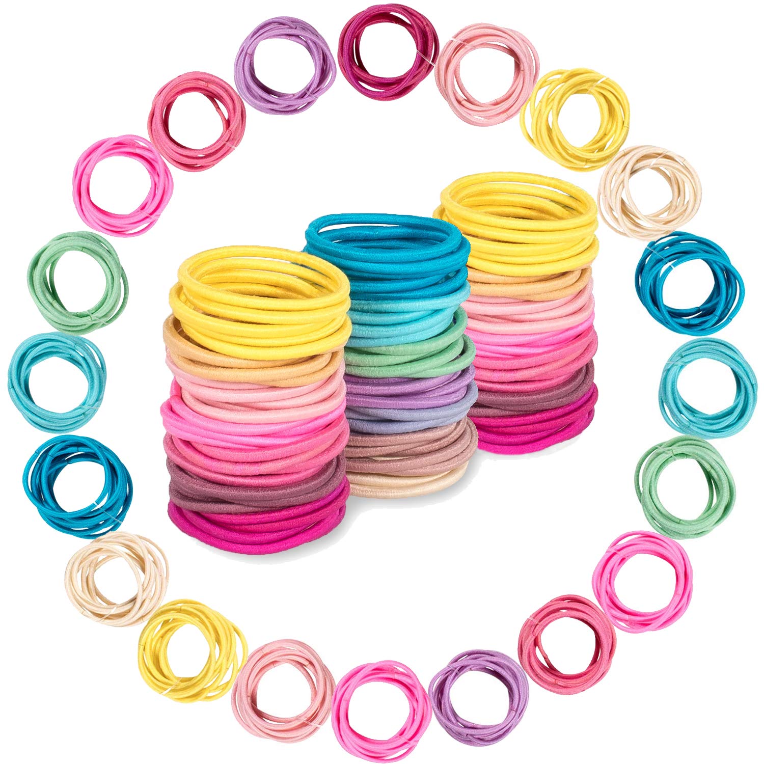 Baby Hair Ties for Girls Color A 200Pcs Small Elastic Toddler Hair Ties