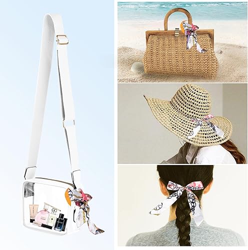 Miniatura 4 de Bolso transparente para mujer, bolso cruzado transparente, aprobado para estadios, bolsa transparente de PVC con bolsillo frontal