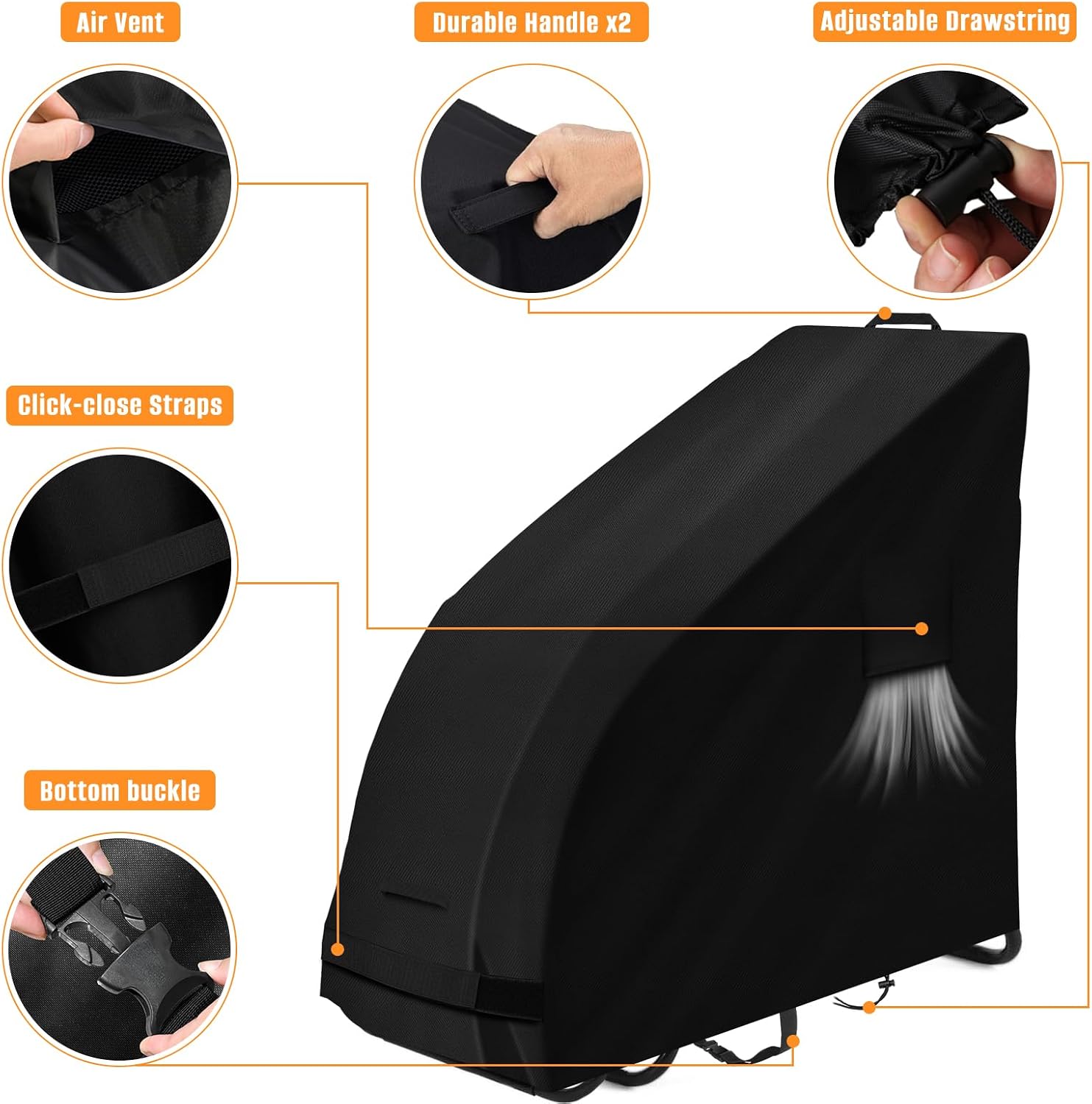 Kovshuiwe Outdoor Folding Chair Cover 420D Waterproof, Folding Chair Storage Covers All Weather,Zero Gravity Chair Cover with Storage Bag 165x65x110cm(LxWxH)