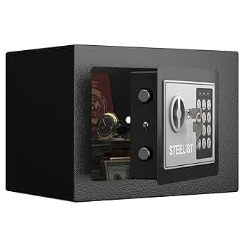 Amazon.co.jp: STEELIST ミニ金庫小型 テンキー式 家庭用 小型