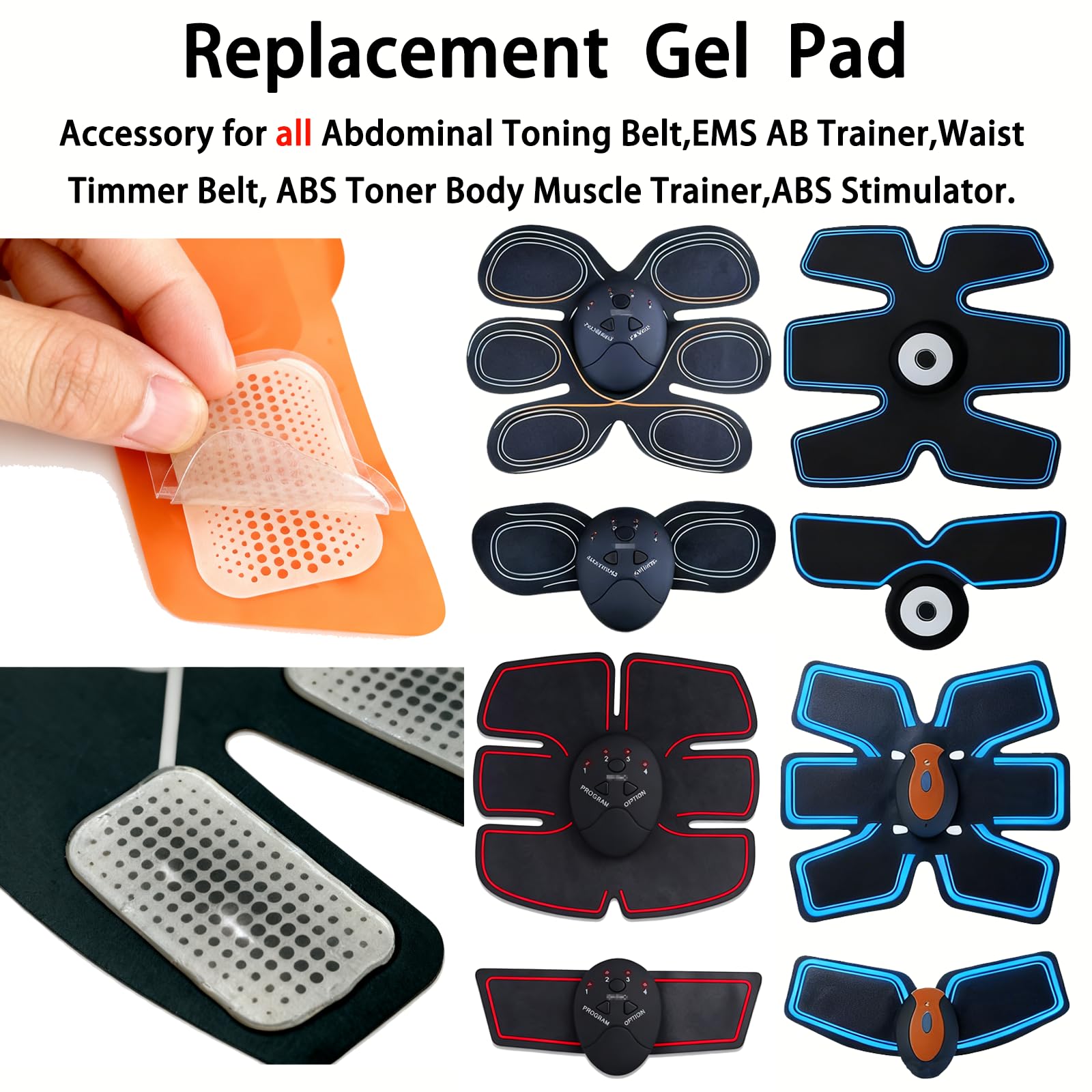50Pcs/25Packs Gel Pads for Abs Stimulator, Abdominal Muscle Stimulator Belt — Amazon image 5