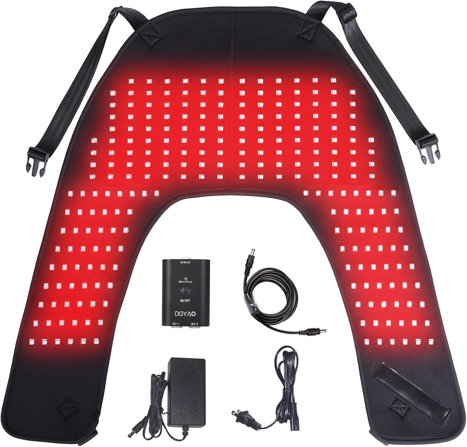 Red Light Therapy for Shoulder Pain Relief 850nm Near Infrared Therapy Wearable Wrap Devices for Upper Back Neck Body Joint Inflammation Eliminate and Muscle Relax Home Use Treatment Pad FDA Cleared - Image 7