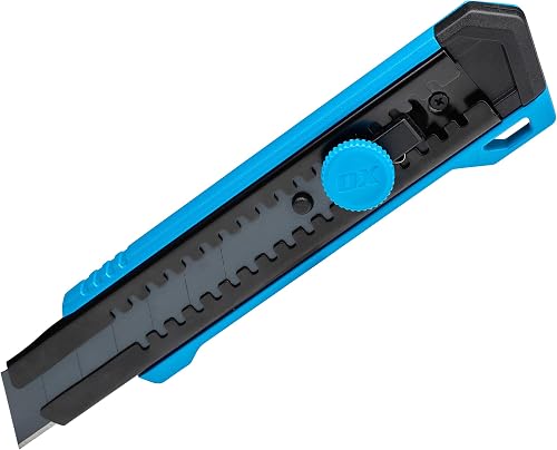 Pro Snap Off Utility Knife 25mm - Aluminum Heavy Duty Body with SK5 Snap Blade Utility Knife Retractable with Twist Lock - Heavy Duty Box Cutter | Pro Series Build, Twist-Lock Depth Control, Compact & Rugged, Roofing-Rea