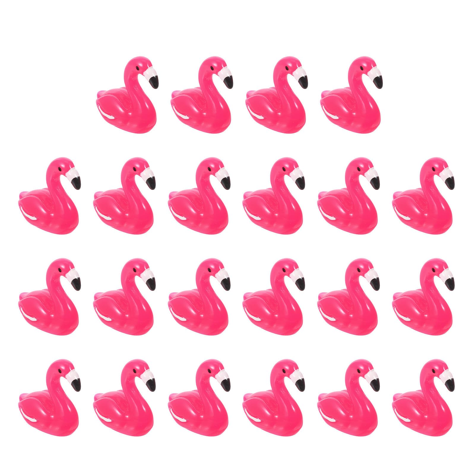100 Piezas Figura de Flamenco Miniatura de Resina para Decoración Versátil y Toppers de Pasteles Adecuado para Escritorios y Estanterías