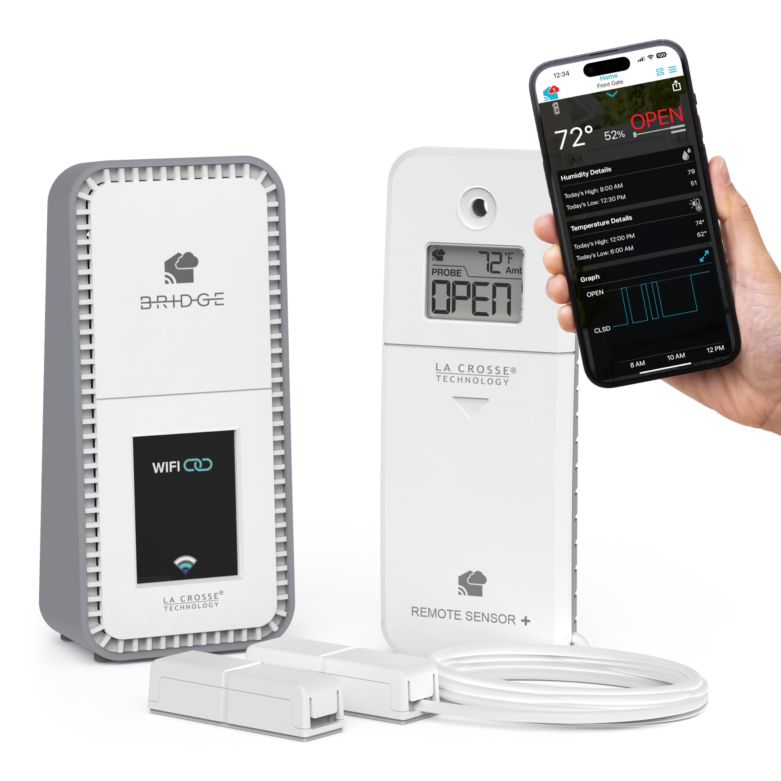 Contact King Wi-Fi Alert System with The Bridge Gateway and an Open Close Contact Sensor