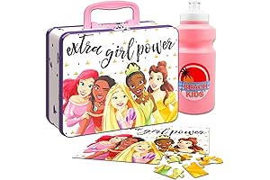 Disney Princess Lunch Tin Box ( 7.75" x 6.50" x 3.25", 48pc Puzzle Tin