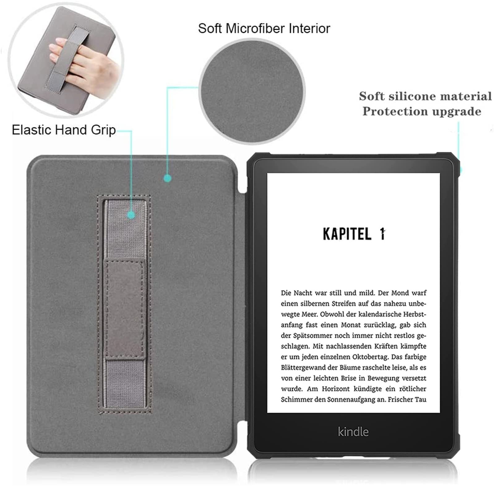 Capa para 6,8 polegadas Kindle Paperwhite de tecido TPU 11ª