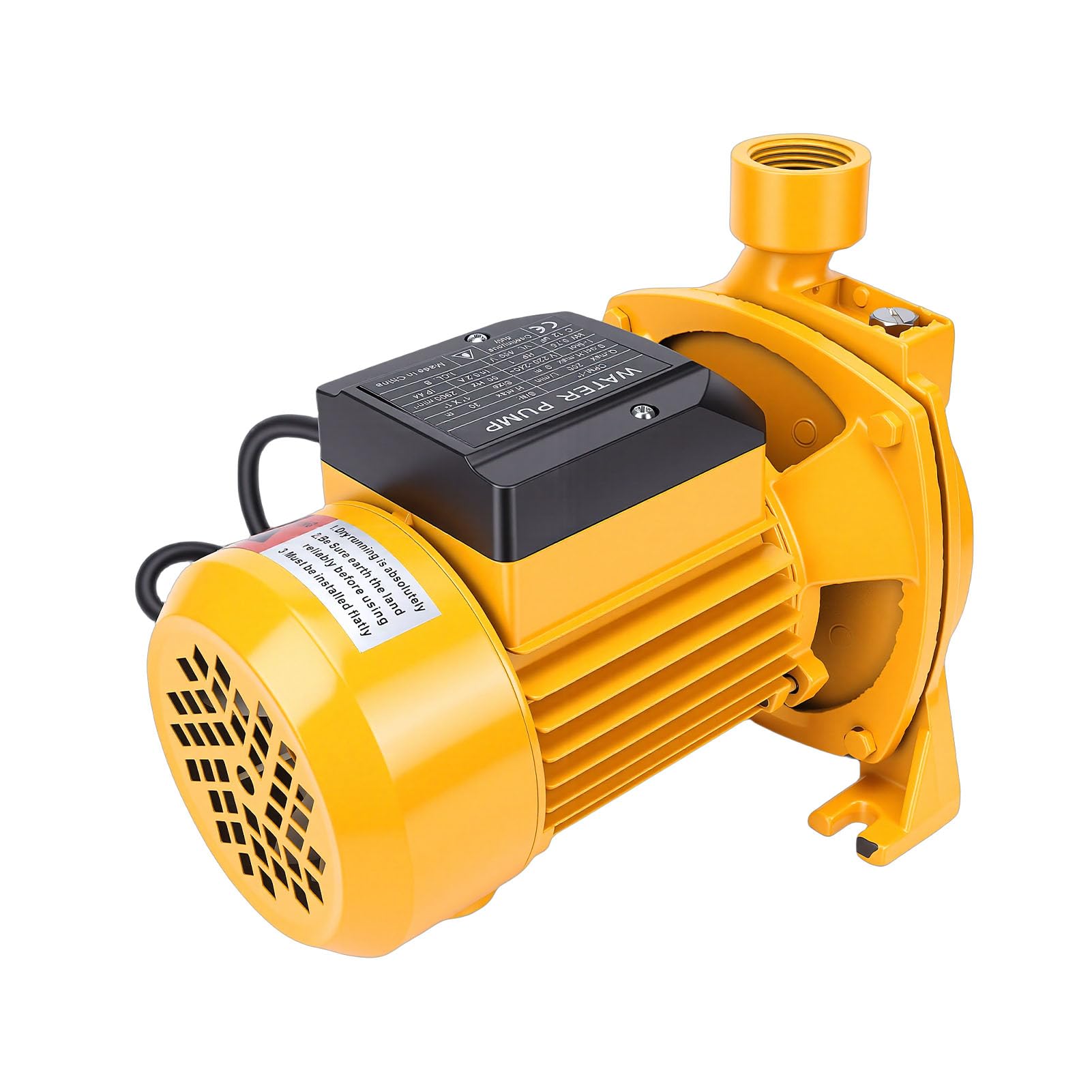 LiebeWH Bomba Centrífuga Autocebante 750W 30m Cabezal 200L/min con Salida de 1 Pulgada Cuerpo de Hierro Fundido Doble Rodamiento de Bolas para Caldera de Riego de Suministro de Agua (Enchufe europeo