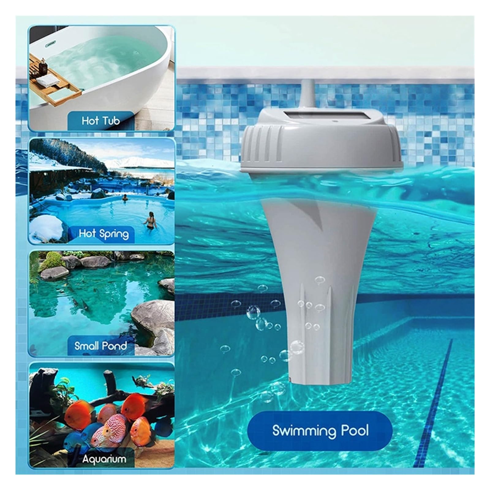 Termómetro Digital Inalámbrico For Piscina con Pantalla LCD For Interiores, Spas, Jacuzzis, Estanques Y Acuarios. Monitor Flotante De Temperatura del Agua