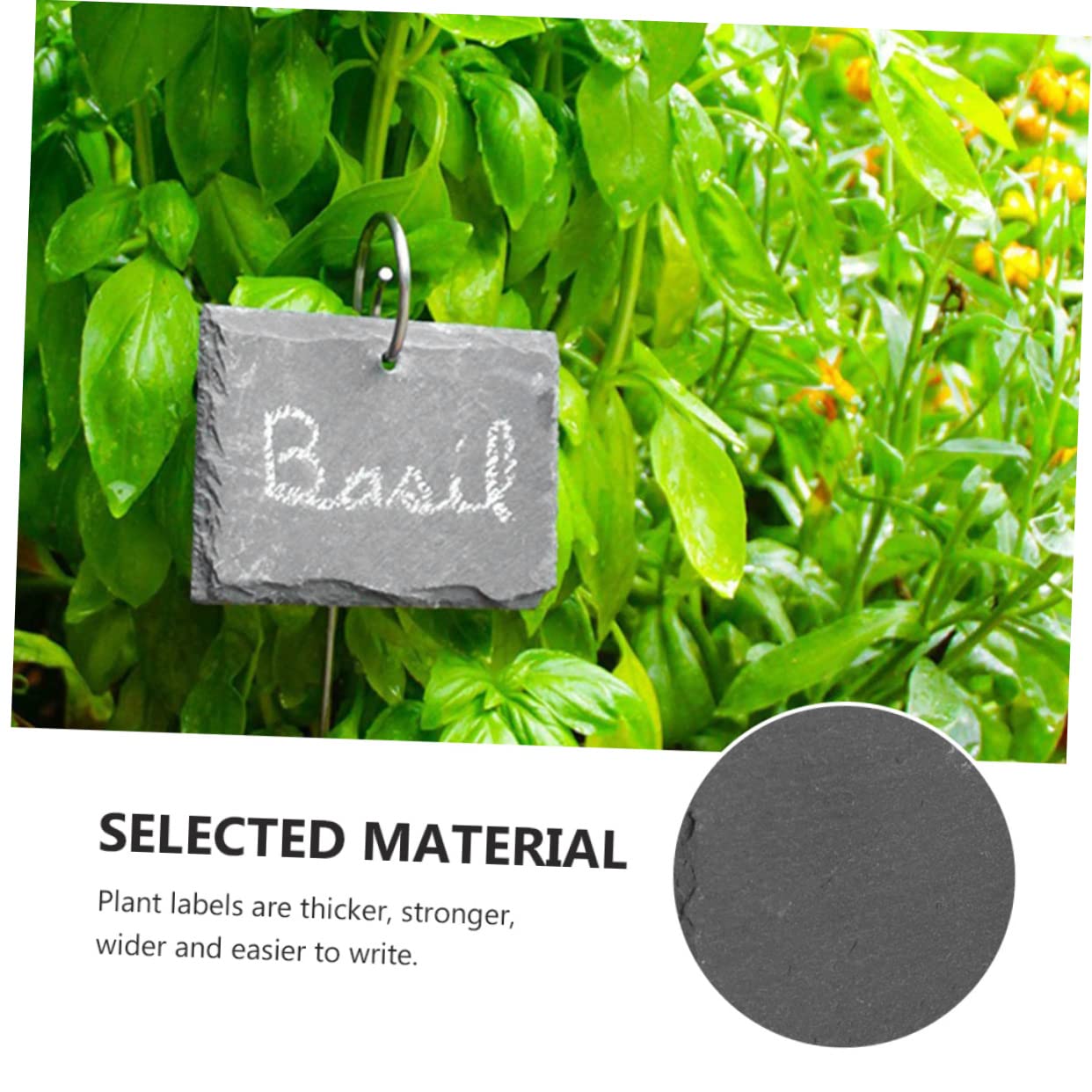 YARNOW Etichette per Piante in Ardesia, 12 Pezzi, Nere, Leggere e Facili da Scrivere, Accessori da Giardino per Aiuole e Parchi