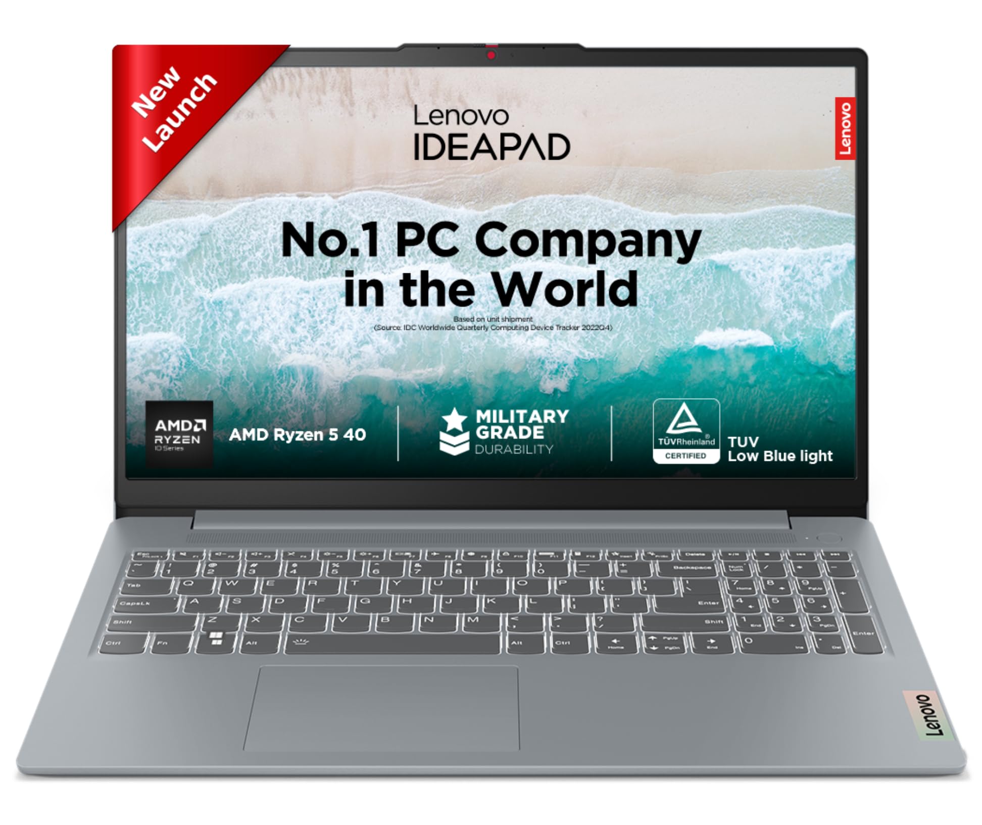 Lenovo IdeaPad Slim 3 Ryzen 5 40 15.6" (39.6cm) FHD Thin and Light Laptop (16GB RAM/512GB SSD/Integrated AMD Radeon 610M Graphics/Windows 11/Microsoft 365 Basic + Office 2024/Grey/1.6Kg), 82XQ01HQIN