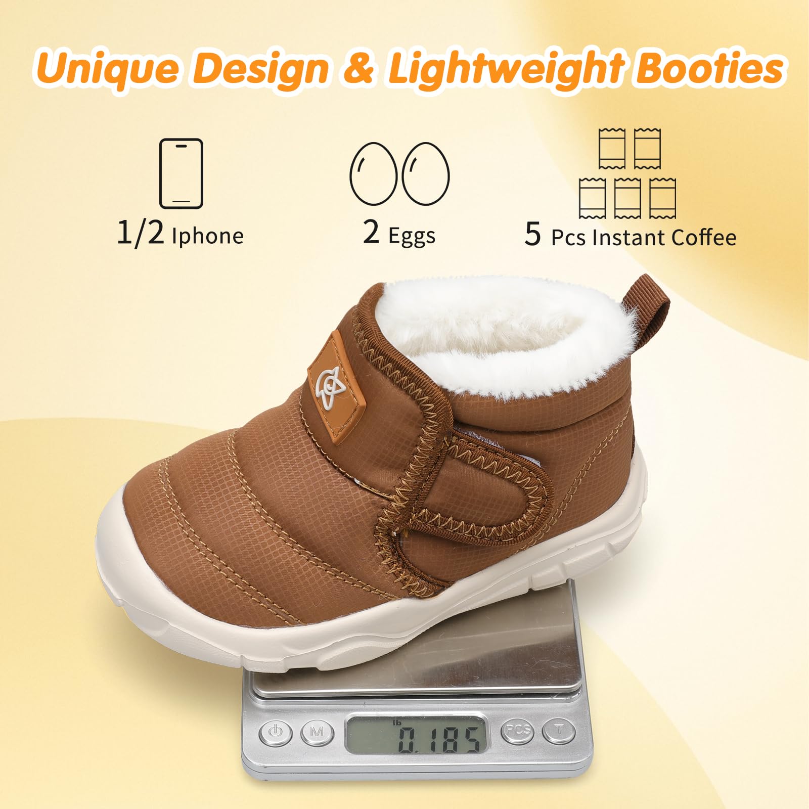 QFH Zapatos cálidos de invierno para bebés y niñas, botas de nieve de forro polar, antideslizantes, para caminar, resistentes al agua, botas de piel sintética