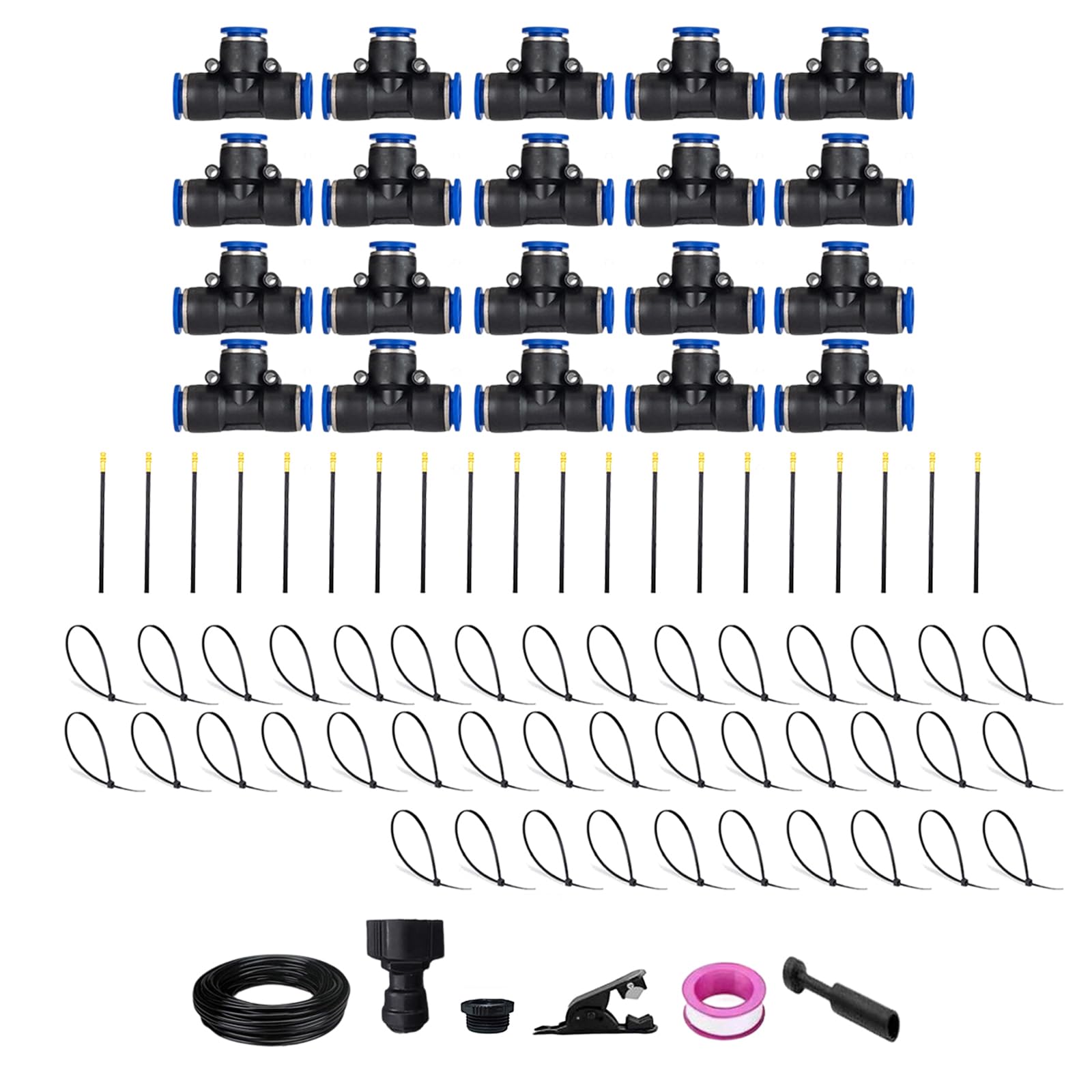 Ekoama Professional Weather Resistant 360 Degree Rotating Garden Sprinkler Drip Irrigation Set For Greenhouse Efficient Waterin