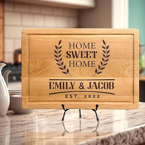 Miniatura 3 de Personalized Cutting Board Gift for Christmas, Home Owner Couple Gift Ideas, Customized Home Sweet Home Bamboo Cutting Board Gift for First Home