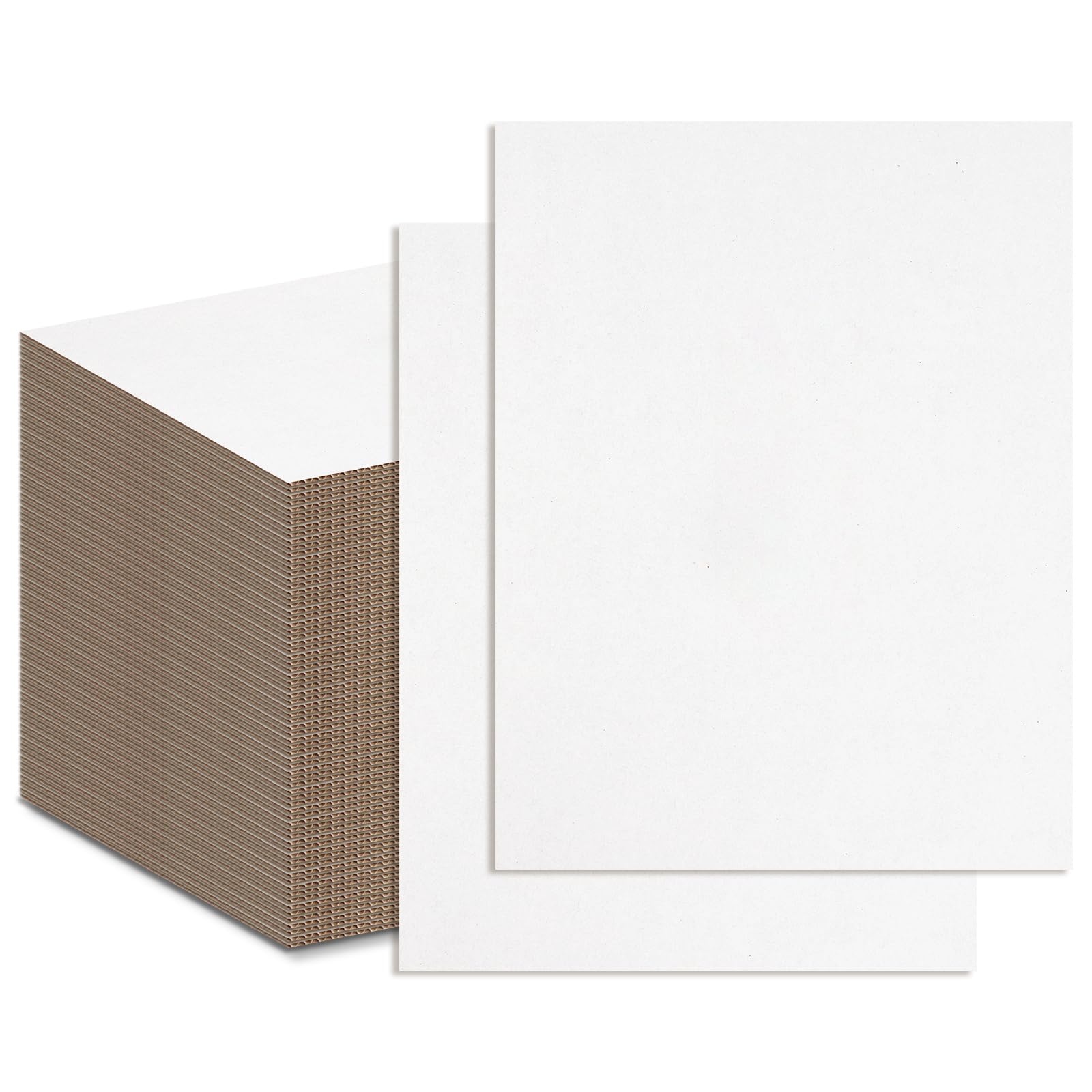 Golden State Art 50 Pack 8.5x11 Inch Corrugated Cardboard Sheets