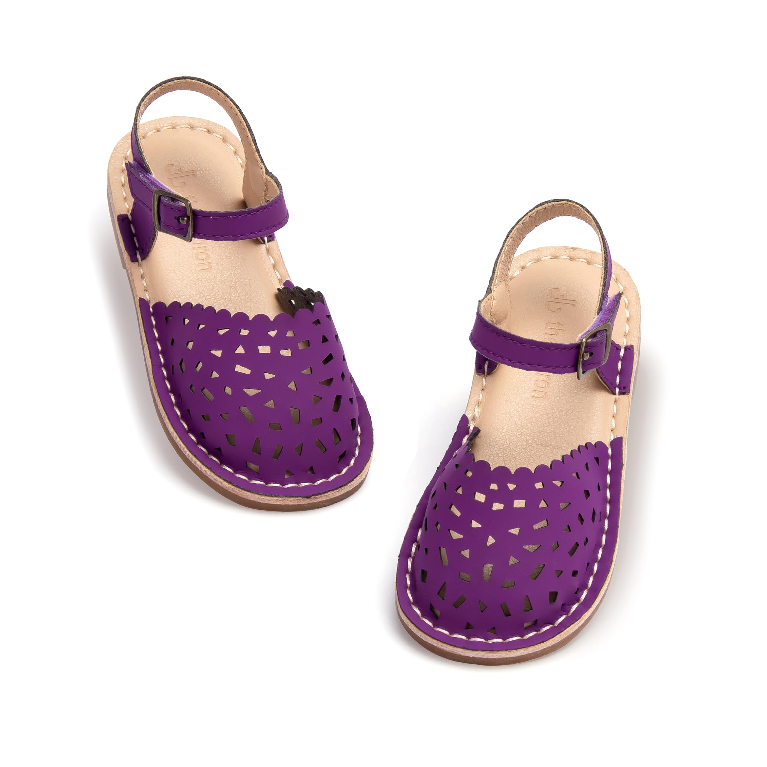 THEE BRON Toddler Girls Espadrilles Sandals Hollow Out Rustic Dress Shoes