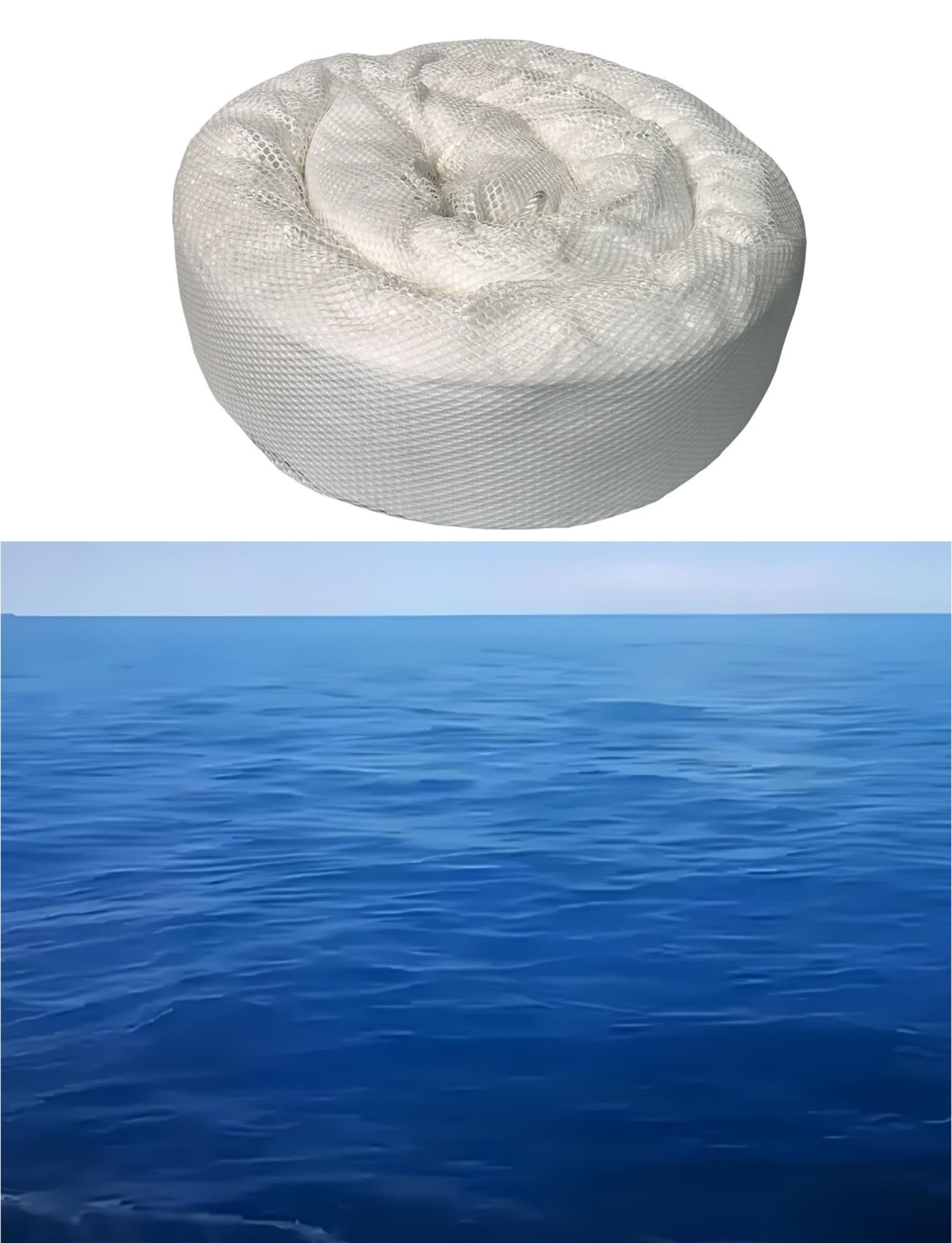 DUANHOZ Interception BarrierOil Spill Containment Boom - Absorbent Floating Barrier for Water, Ponds & Rivers | Emerncy Oil Spill Response | Fast Absorbing​(1000cm)