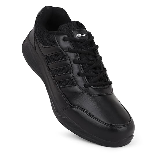 Appalon School Shoes Kids/Adults Uniform Shoe NKV | EVA Sole and Remixe Upper Shoes For Girl & Boy Stylish | Sports/Casual Shoes For Boys, Girls | Classic Lace-Up Comfort and Durability | All Day Comfortable