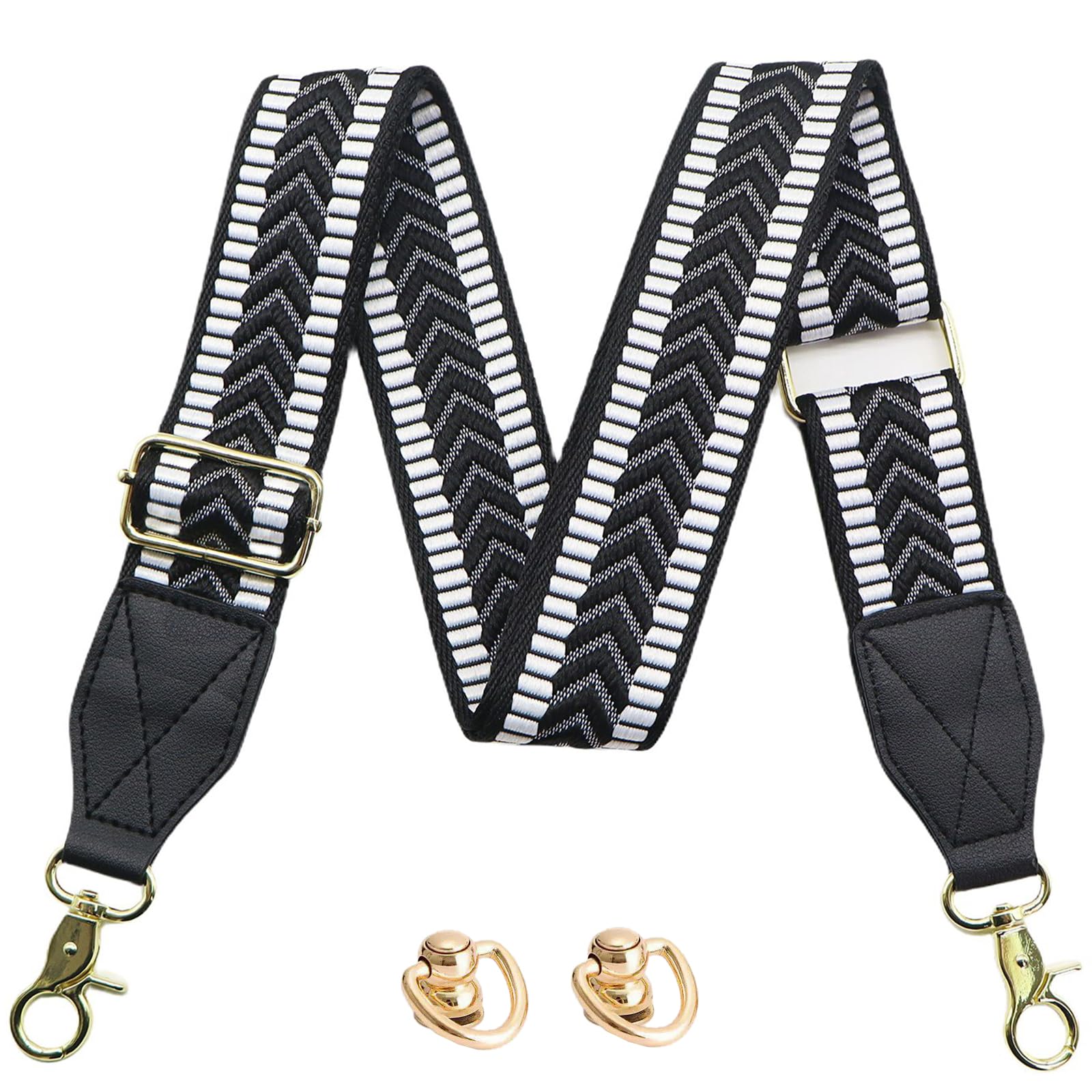 LEMEDE Purse Strap Replacement Crossbody 1.5" Wide Shoulder Strap Adjustable Straps Handbag Strap Replacement Belts