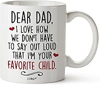 Vista 1 de LiliWair Regalos para papá de hija hijo para Navidad, regalos para papá, taza de café para el padre para el esposo de parte de la esposa, tazas