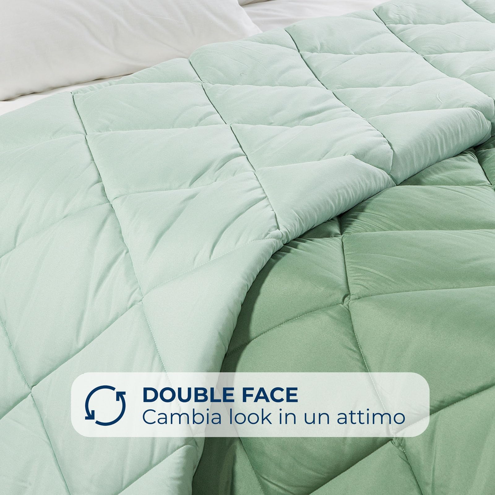 Caleffi - Trapunta Invernale Matrimoniale 260x265 in Microfibra, Piumone Matrimoniale Invernale Morbido Avvolgente, Piumino Imbottito Resistente Lavabile, Coperta Trapuntata Anallergica Made in Italy