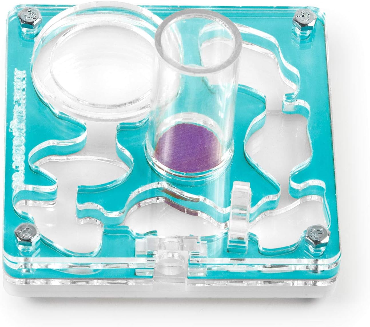 AntHouse - NaturColor Acrylic Ant Farm 10x10x1,5cm - Sponge with Deposit (Sky Blue)