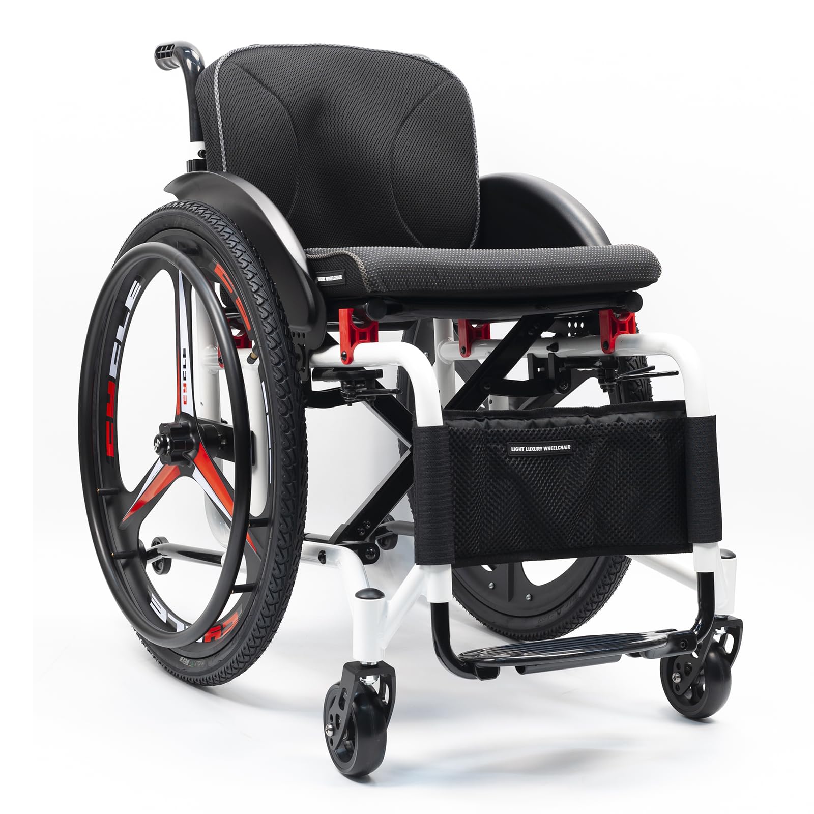 Silla de Ruedas Deportiva Manual Plegable - Ultraligera de Aleación de Aluminio,carga 100 kg,silla De Ruedas De Transporte Plegable Deportiva,Freno de mano, liberación rápida(Seat width 42cm/16.5in,A)