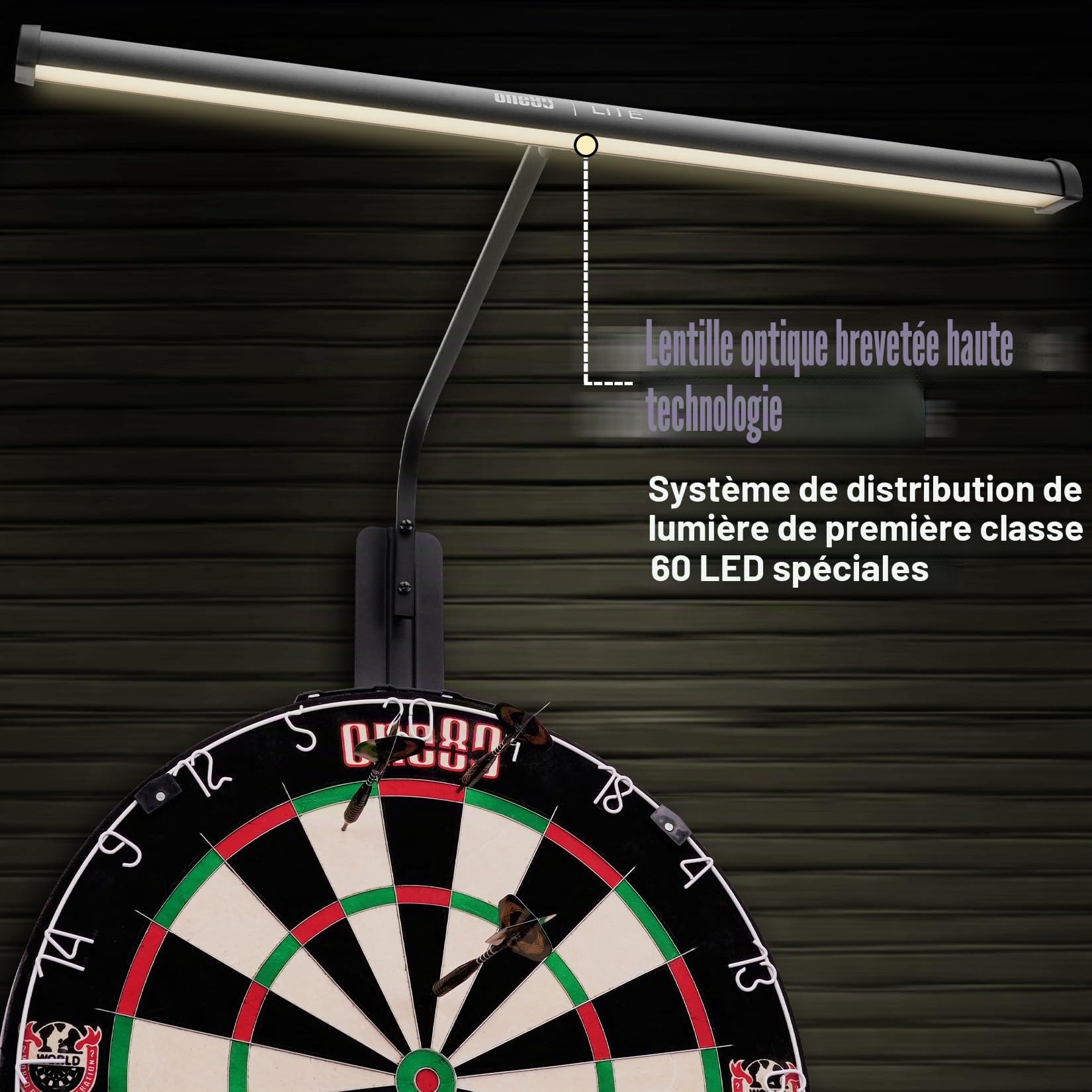 ONE80 Illumina Cible de Fléchettes LED Électronique avec Petite Marque (Base)