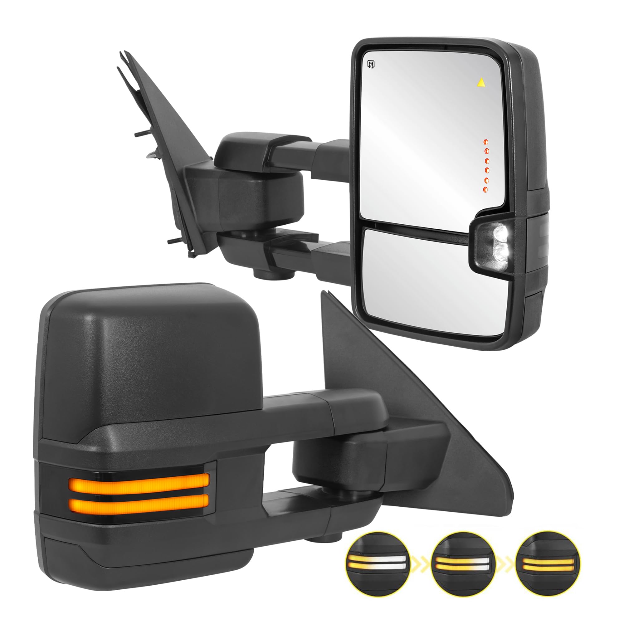 Towing Mirrors w/Power Heated New Stlye Compatible with 2019 2020 2021 2022 2023 2024 dodge ram 1500 Side Mirrors 2PCS