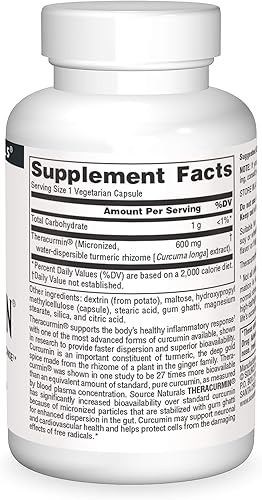 Miniatura 8 de Source Naturals Theracurmin, Apoya la Respuesta Inflamatoria Saludable*, 600 mg - 60 Cápsulas Vegetarianas