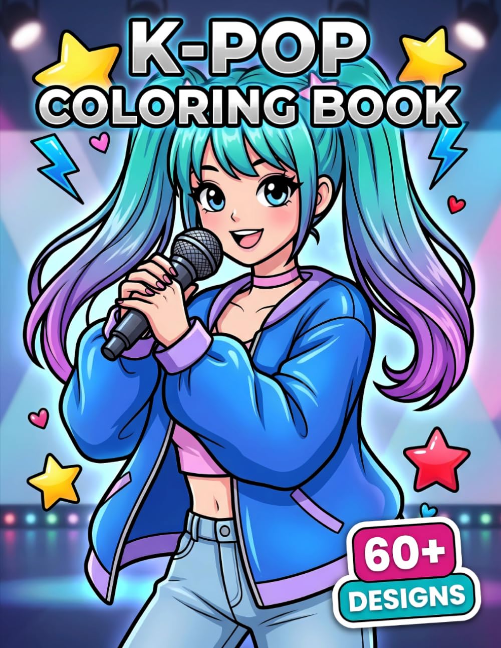 K-Pop Coloring Book: Over 60 Adorable Characters With Stylish Outfits, Fun Pages, And Creative Designs For Kids And Teens