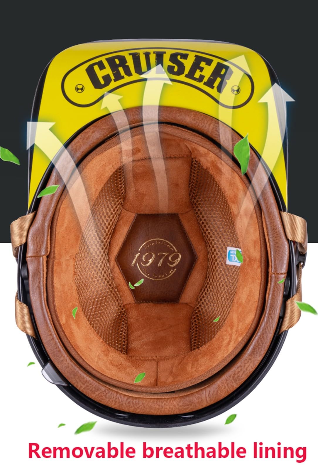 Casquette De Baseball Moto Casque Demi Vintage Casque Jet Demi Coque Mobylette Bols Casque ECE Homologué Pilote Casque De Scooter À Visage Ouvert pour Hommes Femmes