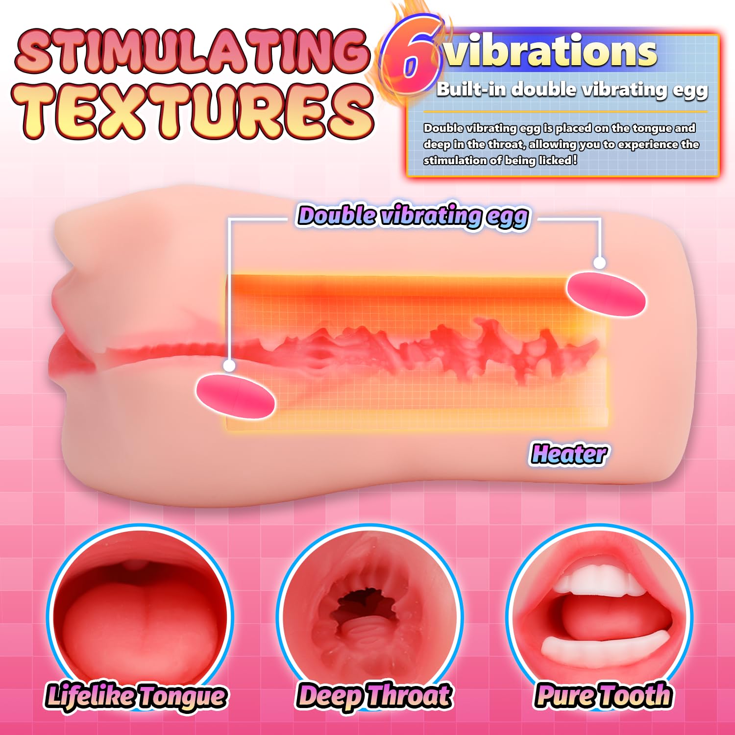 Amazon.com: Automatic Male Masturbator Heating Sex Doll Realistic Pocket  Pussy 6 Vibration for Penis Stimulation Real Vignal Adult Sex Toys : Health  & Household