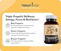 Vista 5 de NaturaNectar Ultimate Bee Propolis Contenido NSF certificado Propóleo brasileño premium rojo, verde y marrón con flavonoides y PWE