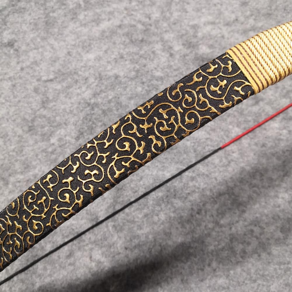 Traditioneller Recurvebogen 25-55lbs Reiterbogen Jagdbogen Handgefertigter Langbogen für Jagen und Zielschießen