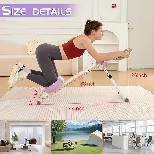 Miniatura 6 de Equipo de entrenamiento abdominal, máquina de abdominales, rodillo abdominal para hombres y mujeres, entrenamiento de ejercicio abdominal, equipo de