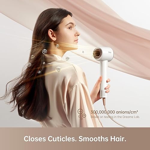 Miniatura 7 de Dreame Glory - Secador de pelo potente de secado rápido, motor de alta velocidad de 110,000 rpm, aniones de 984.3 ft para cabello brillante, 4