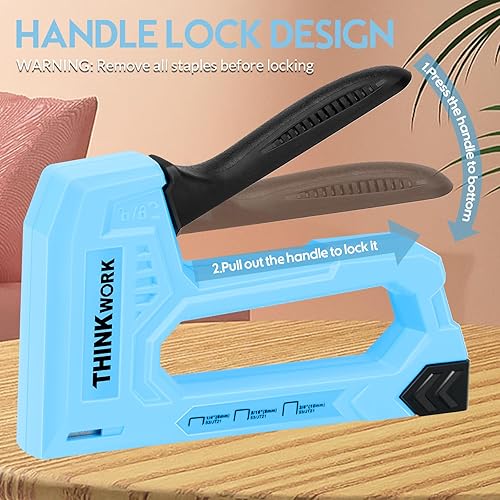 Miniatura 35 de Juego de 27 pistolas de grapas rosadas, uso doméstico, 3 en 1 con 900 grapas, pistola grapadora para madera resistente, tela, manualidades