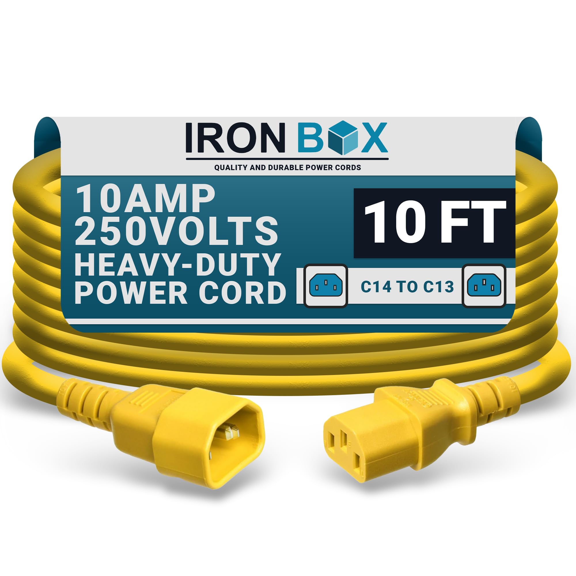 IronBox Electric C14 to C13 10ft Power Cord