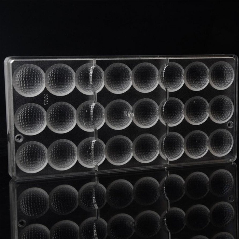 24 Gaten Maanvormige Chocolade Mallen, Polycarbonaat Dessertmallen, Transparante Rechthoek Plastic Bakvorm Bakvormen Bakvormen Tray Cake Blikken Bakkerij Gebak Gereedschap -14,5 x 28 x 2,5 cm