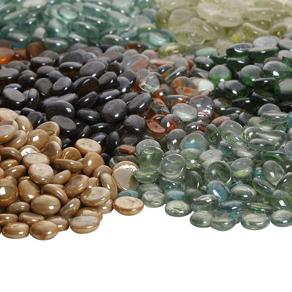 OhhSome 500GM Multi Colour Glass Decorative Pebbles Stones for Outdoor Garden Aquarium & Vase Fillers (B09HQK99K1) Amazon Price History, Amazon Price Tracker