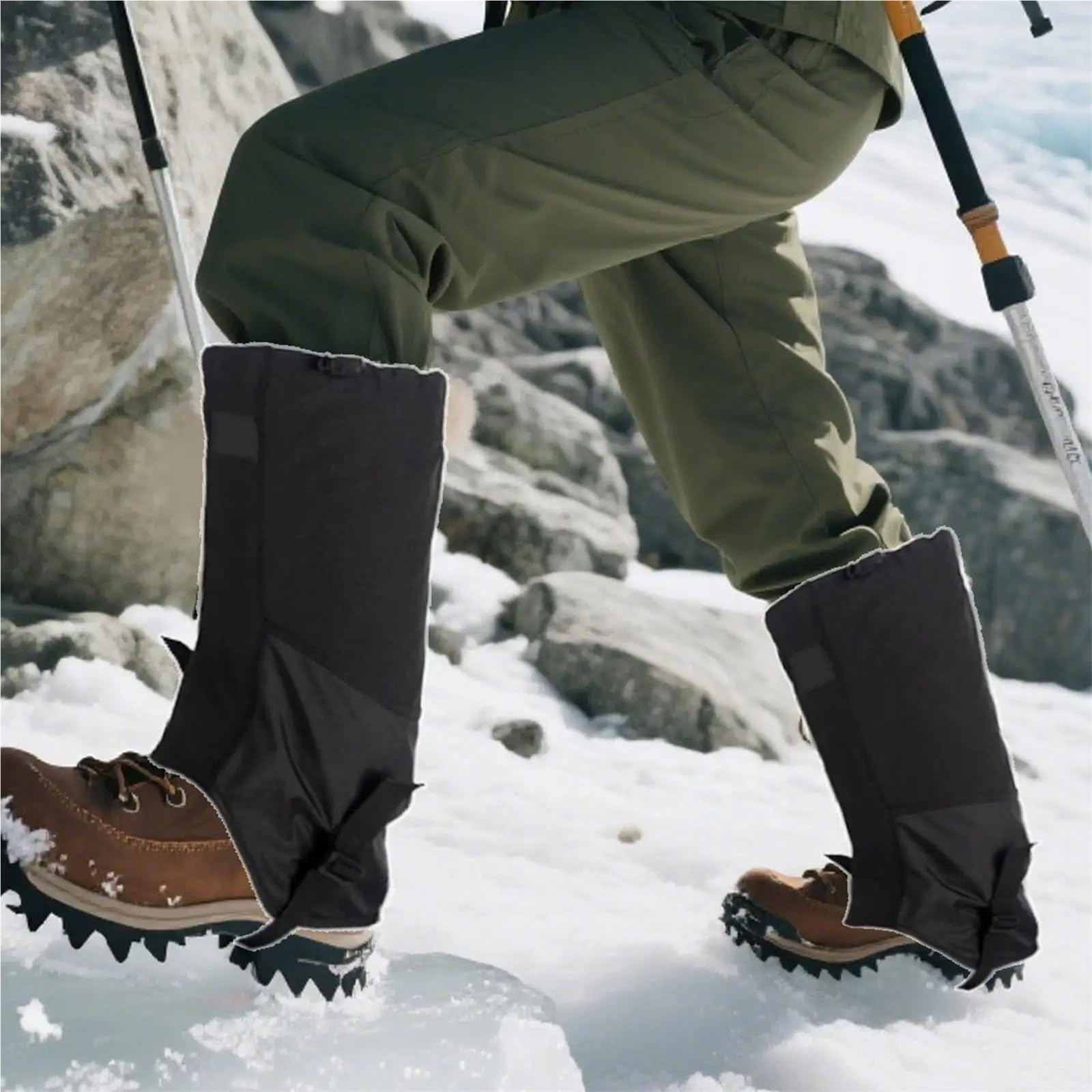 Guêtres Couvre-Pieds de Jambe en Plein air Voyage jambières randonnée Legging Chaussures Serpent Ski Escalade Camping Hiver Touristique Neige pour Randonnée en Plein