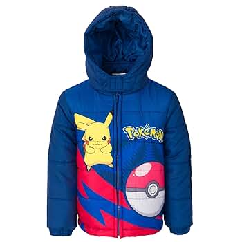 Pokemon Pikachu Zip Up Fashion Winter Coat Puffer Jacket