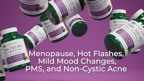 Miniatura 3 de DIM 200 mg equilibrio de estrógeno para mujeres y hombres Diindolilmetano pimienta negra para acné no quístico, equilibrio hormonal, menopausia y