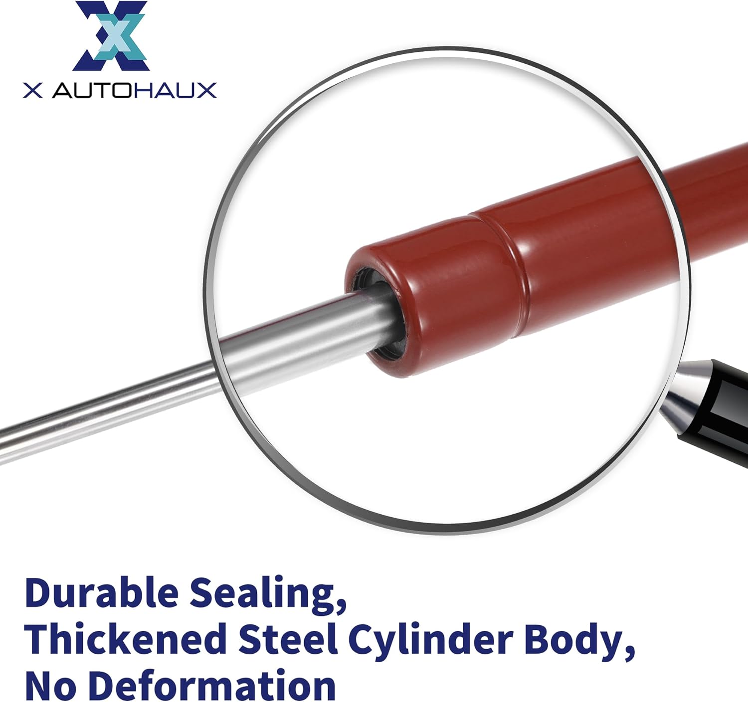 X AUTOHAUX 2 Pcs 30inch 100lb/445N Red Lift Supports Struts Shocks Gas Spring with Wrench Universal for RV Car Truck Boat